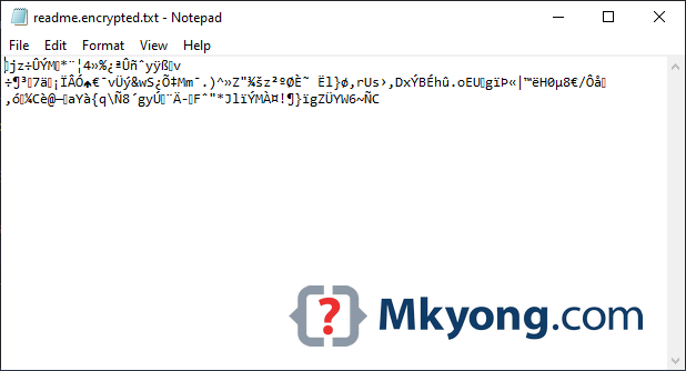 password for the encrypted file keygen
